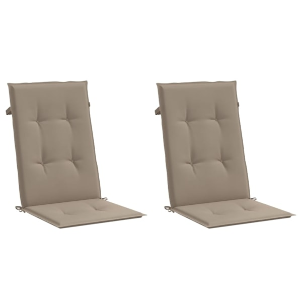 vidaXL Stolsdynor 2 st taupe 120x50x3 cm tyg Taupe