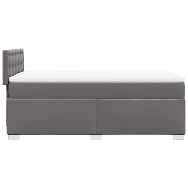 vidaXL Ramsäng med madrass grå 80x200 cm konstläder Grå