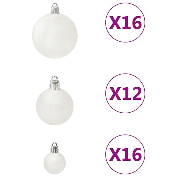 vidaXL Julgranskulor 100 delar vit Vit