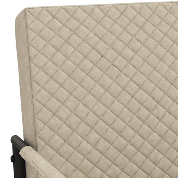 vidaXL Fribärande stol ljusgrå konstläder grå
