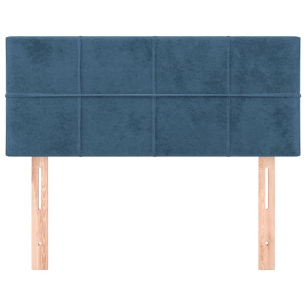 vidaXL Sänggavel blå 100 x 5 x 78/88 cm sammet Blå