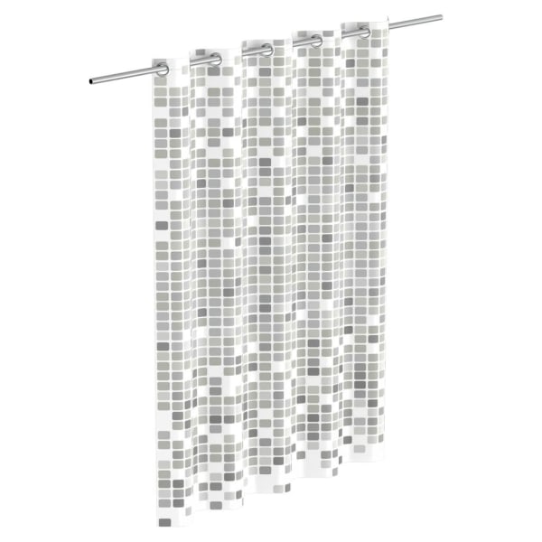 EISL Duschdraperi med grå mosaik-mönster 200x180x0,2 cm grå