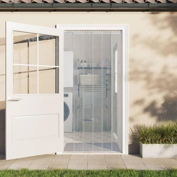vidaXL Köldridå transparent 200x1,6 mm 10 m PVC Transparent