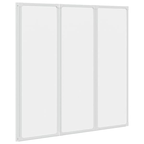 vidaXL Duschvägg vikbar Vit 3-paneler 117x120 cm "Silver"