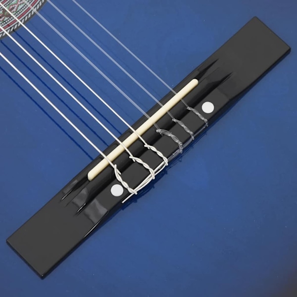 vidaXL Gitarr 12 delar med 6 strängar western blå 38" Blå