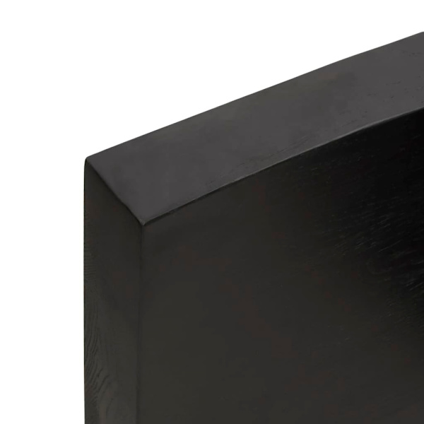 vidaXL Bänkskiva badrum mörkbrun 60x40x(2-6) cm behandlat massivt trä Grå