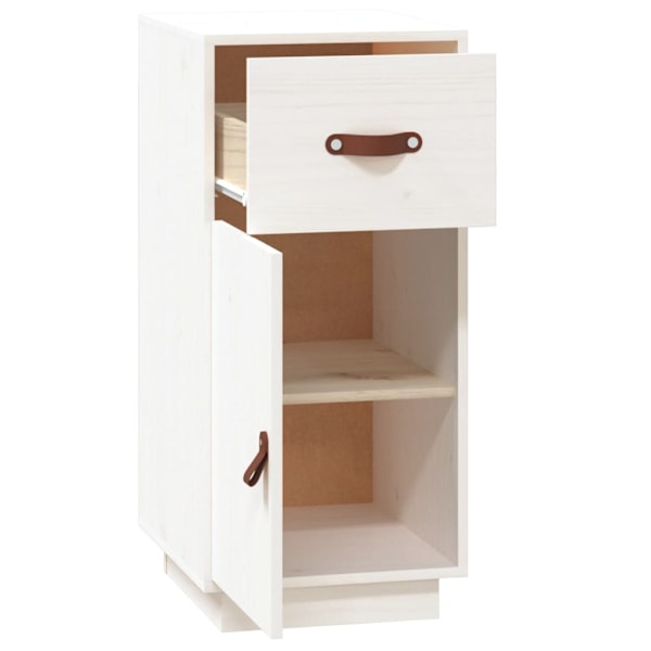 vidaXL Skåp vit 34x40x75 cm massiv furu Vit