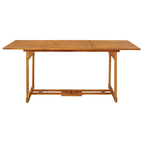 vidaXL Matbord för trädgården 180x90x75 cm massivt akaciaträ Brun