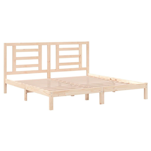vidaXL Sängram massivt trä 200x200 cm Brun