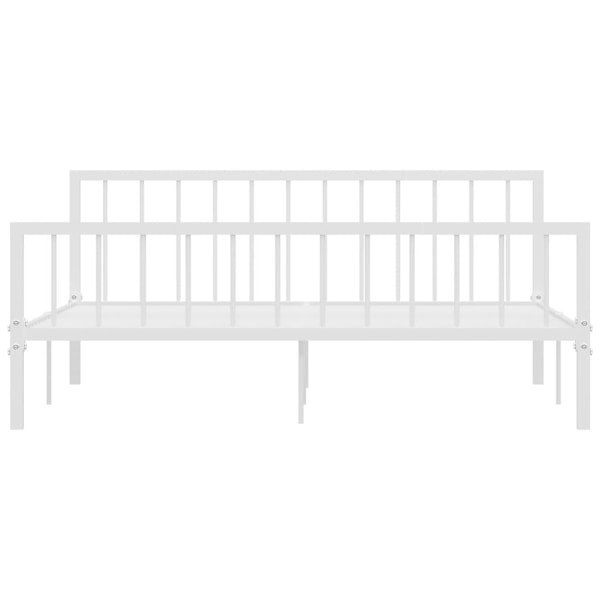 vidaXL Sängram vit metall 180x200 cm Vit
