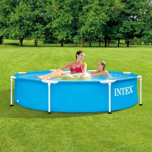 INTEX Pool Metal Frame 244x51 cm Blå