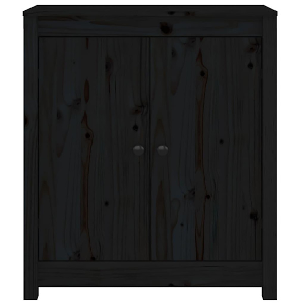 vidaXL Skänkar 2 st svart 70x35x80 cm massiv furu Svart