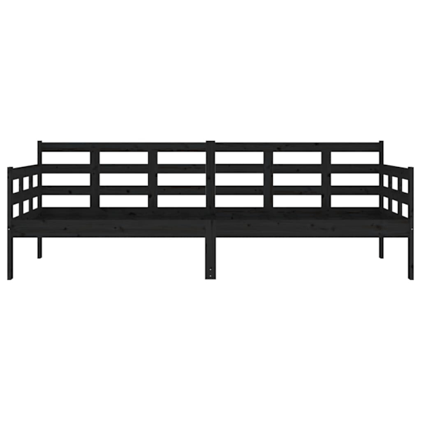 vidaXL Dagbädd svart 80x200 cm massiv furu Svart