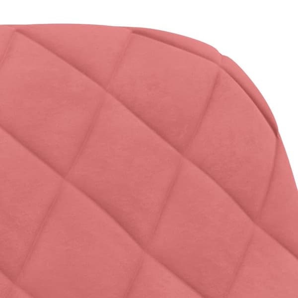 vidaXL Snurrbara matstolar 2 st rosa sammet Rosa