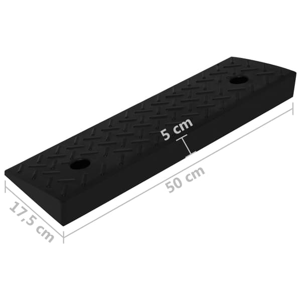 vidaXL Trottoarramper 2 st 50x17,5x5 cm gummi