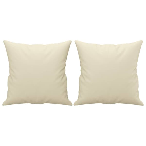 vidaXL 2-sits soffa med prydnadskuddar gräddvit 140 cm konstläder Kräm