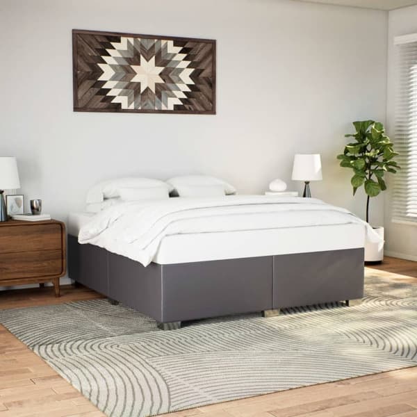 vidaXL Sängram grå 180x200 cm konstläder Grå