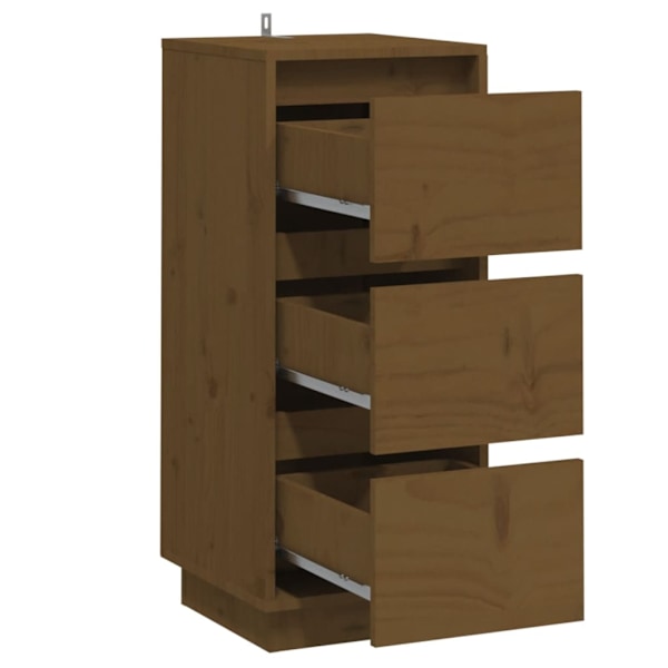 vidaXL Skänkar 2 st honungsbrun 32x34x75 cm massiv furu Brun