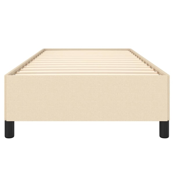 vidaXL Sängram utan madrass cremefärgad 90x200 cm tyg Kräm