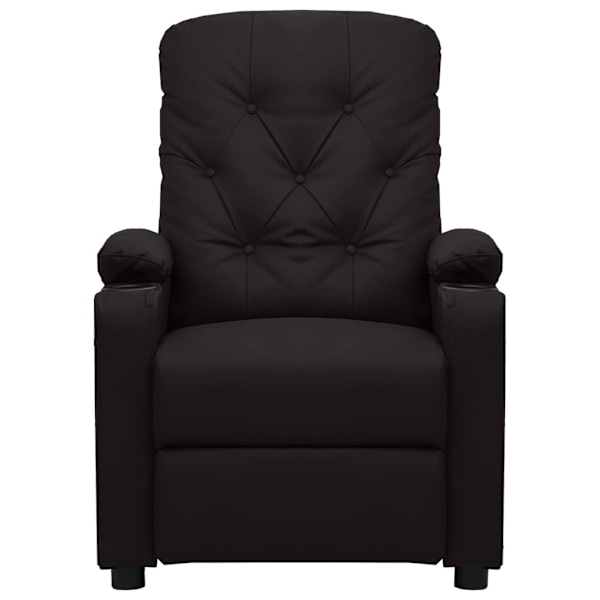 vidaXL Reclinerfåtölj svart konstläder Svart