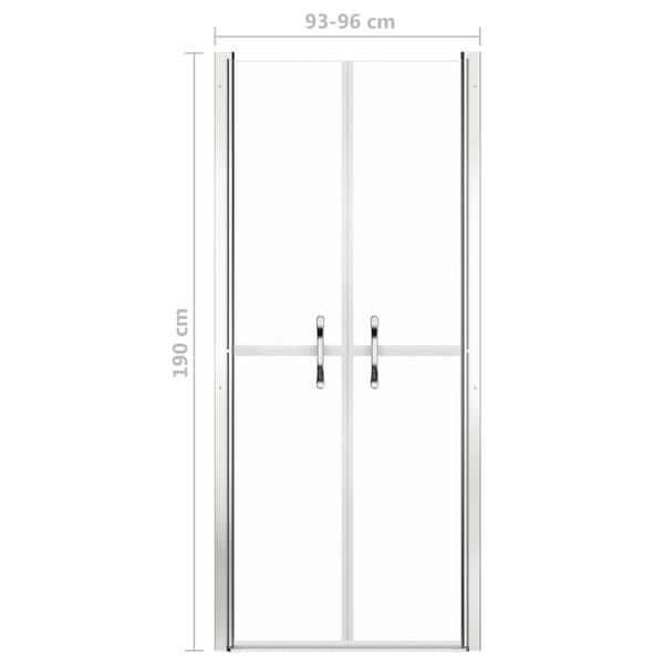 vidaXL Duschdörr klar ESG 96x190 cm Silver