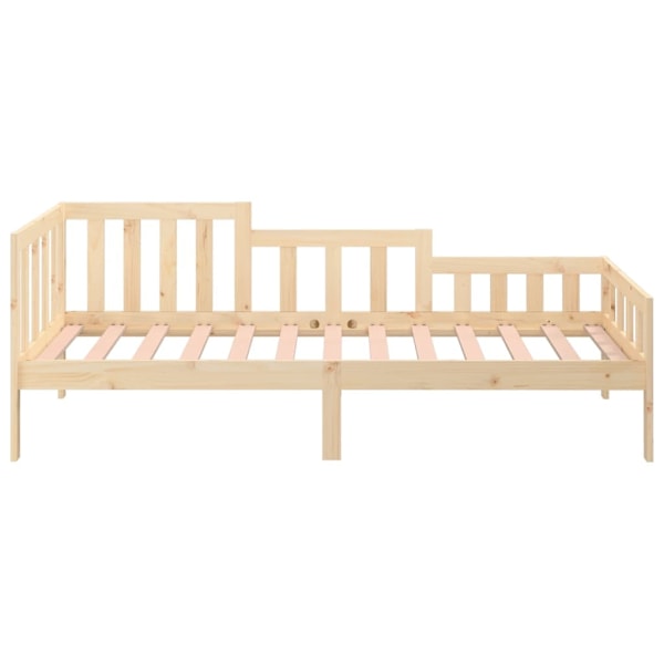 vidaXL Dagbädd utan madrass 90x200 cm massiv furu Brun