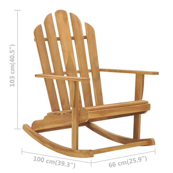 vidaXL Däckstol massiv teak Brun