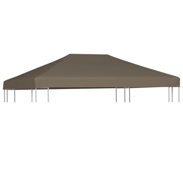 vidaXL Paviljongtak 310 g/m² 3x3 m taupe Taupe