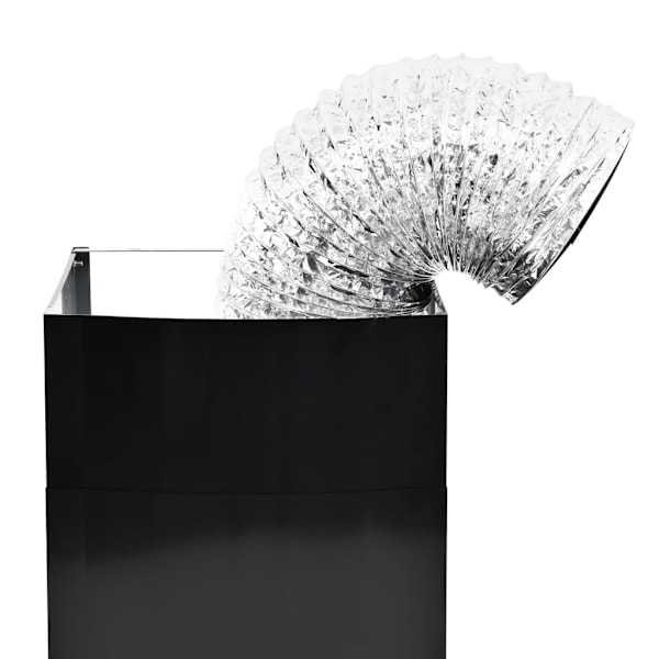vidaXL Väggmonterad köksfläkt rostfritt stål 756 m³/h 90 cm svart Svart