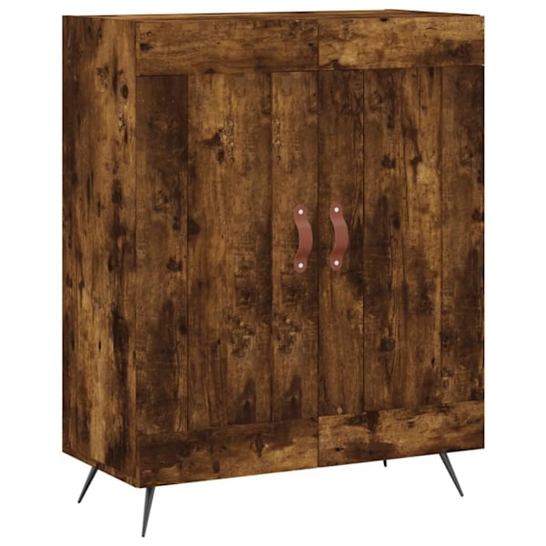 vidaXL Högskåp rökfärgad ek 69,5x34x180 cm konstruerat trä Brun