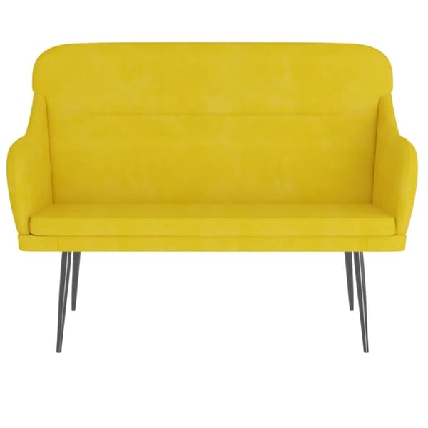 vidaXL Bänk gul 110x76x80 cm sammet Gul