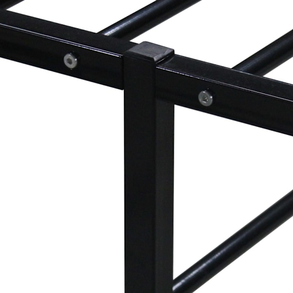 vidaXL Sängram utan madrass svart metall 120x200 cm Svart