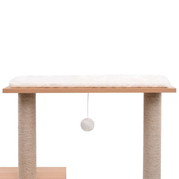 vidaXL Katt klösträd med klösmatta i sisal 104 cm Brun