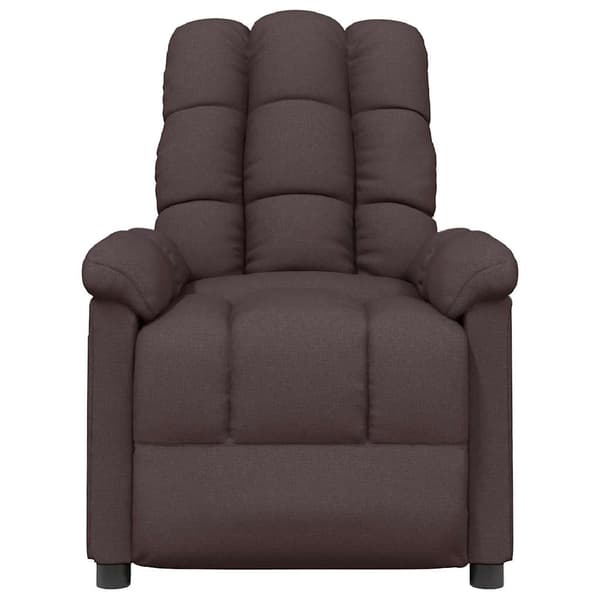 vidaXL Massagefåtölj mörkbrun tyg Brun
