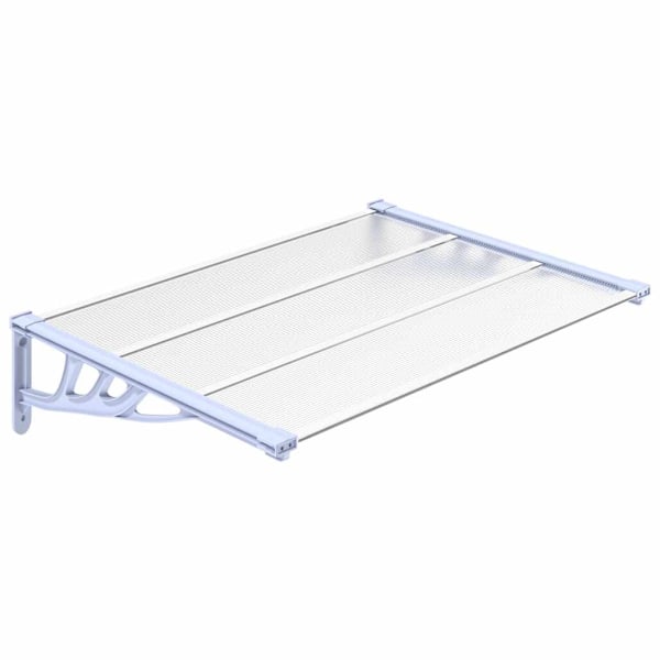 vidaXL Entrétak grå och transparent 122x90 cm polykarbonat Transparent