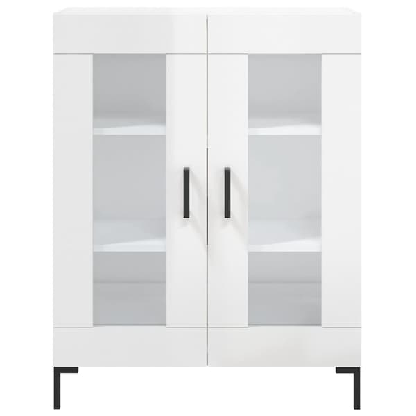 vidaXL Skänk vit högglans 69,5x34x90 cm konstruerat trä Vit