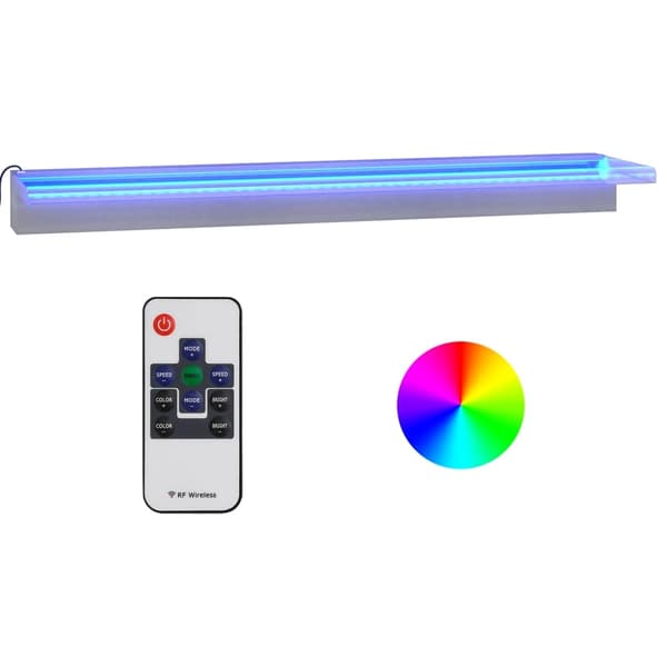 vidaXL Vattenfall med RGB LED rostfritt stål 90 cm Silver
