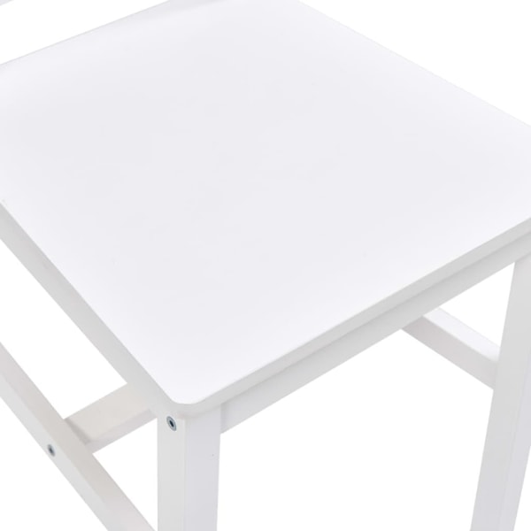 vidaXL Matgrupp 7 delar furu vit Vit