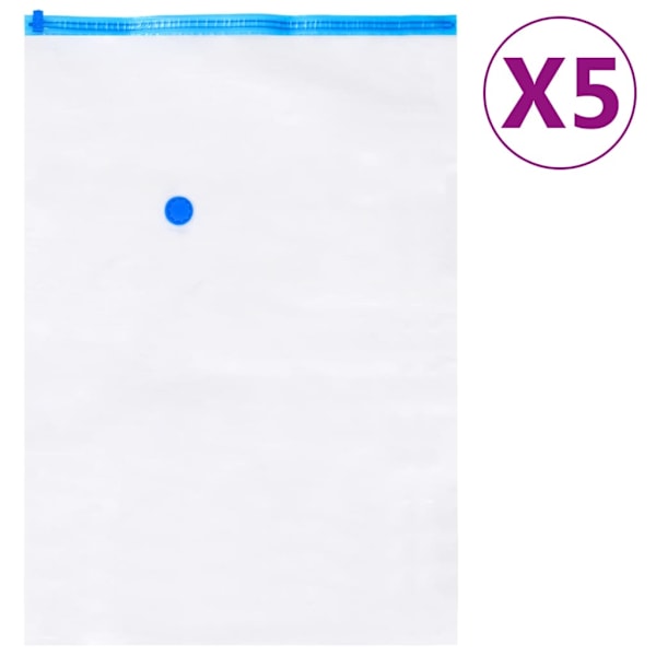 vidaXL Vakuumpåsar till kläder 3 storlekar 20 st Transparent