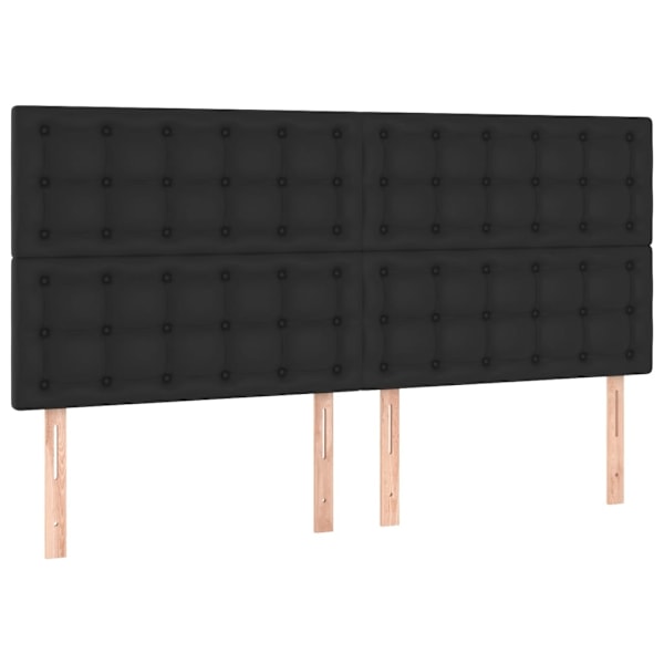 vidaXL Huvudgavlar 4 st svart 80x5x78/88 cm konstläder Svart