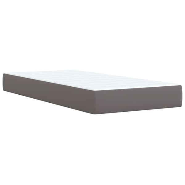 vidaXL Ramsäng med madrass grå 100x200 cm konstläder Grå