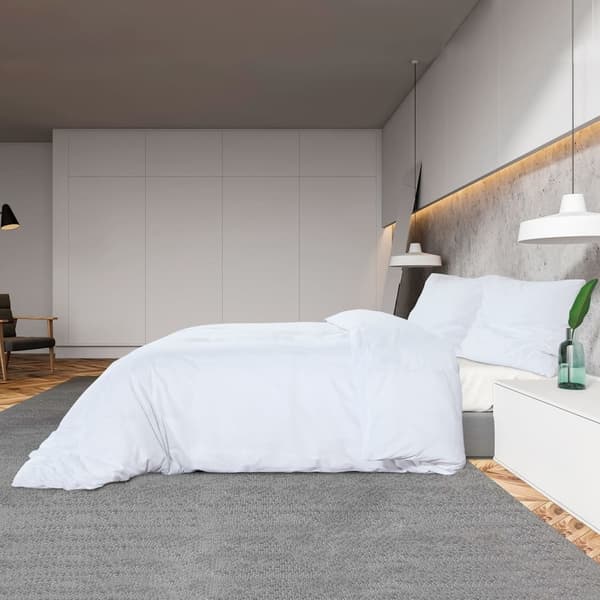 vidaXL Bäddset vit 155x220 cm bomull Vit