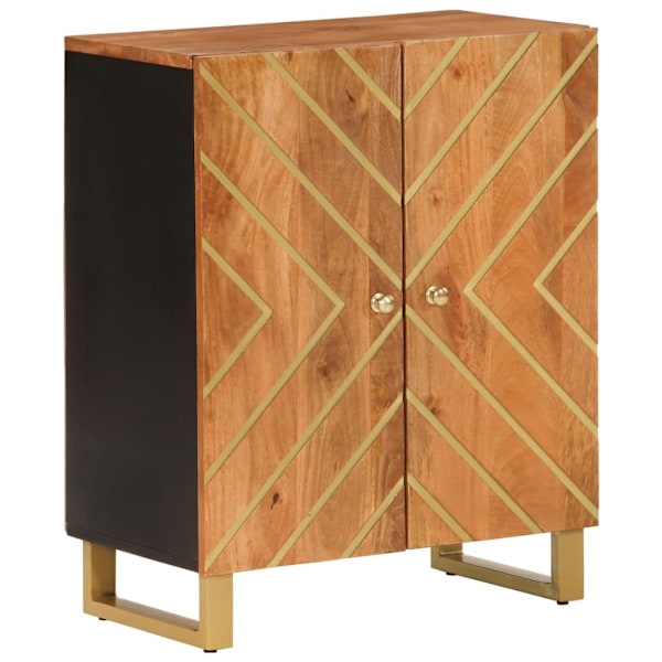 vidaXL Skänkar 3 st brun och svart 60x33,5x75 cm massivt mangoträ Brun