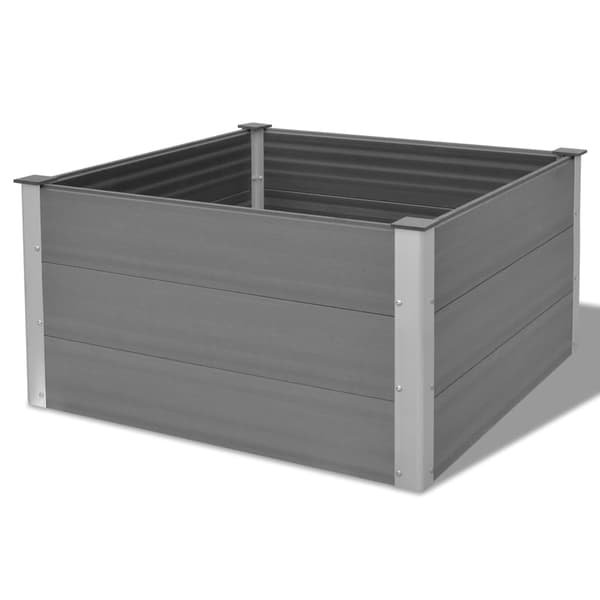vidaXL Odlingslåda WPC 100x100x54 cm grå grå