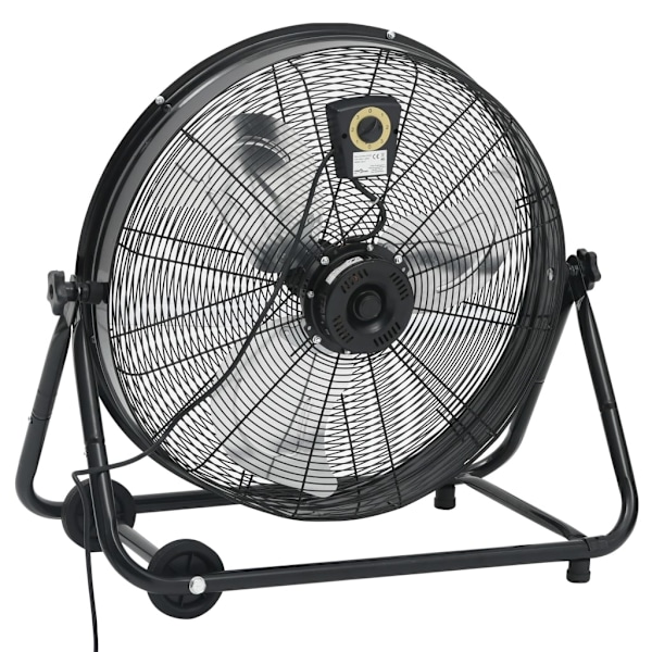 vidaXL Industrifläkt 60 cm 172,5 W svart Svart