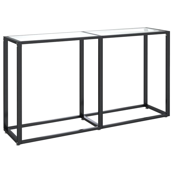 vidaXL Konsolbord transparent 140x35x75,5 cm härdat glas Transparent