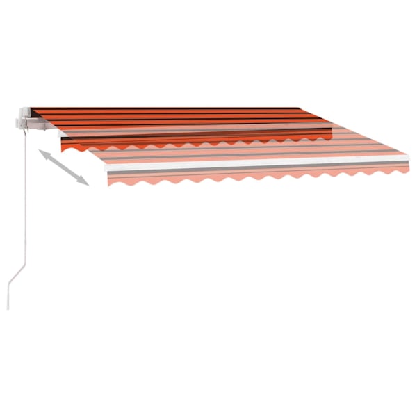 vidaXL Fristående markis manuell 300x250 cm orange/brun Orange