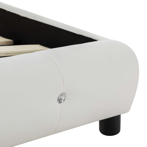 vidaXL Sängram vit konstläder 90x200 cm Vit