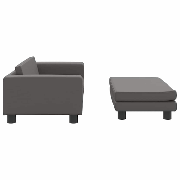 vidaXL Hundbädd med förlängning grå 100x50x30 cm konstläder Grå