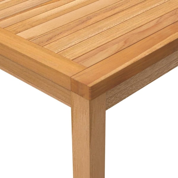 vidaXL Trädgårdsbord 110x110x77 cm massiv teak Brun
